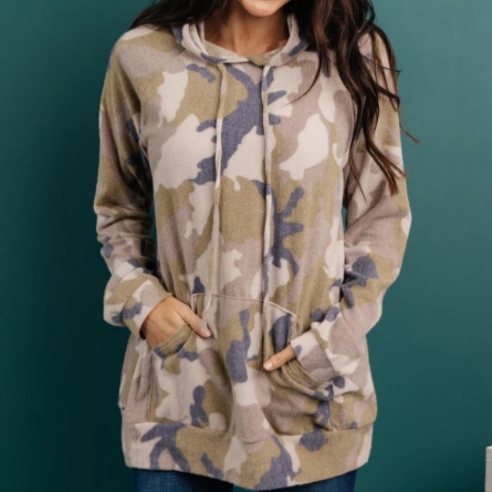 Brushed Camouflage Top NWT